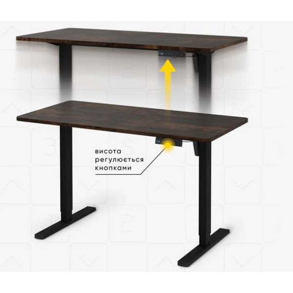 Фото - Стол с электрорегулировкой высоты Mealux PowerDesk Lite Antique (EVO-201 Lite Antique/B)